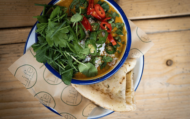 Sample image of lunch provided by brown and green catering