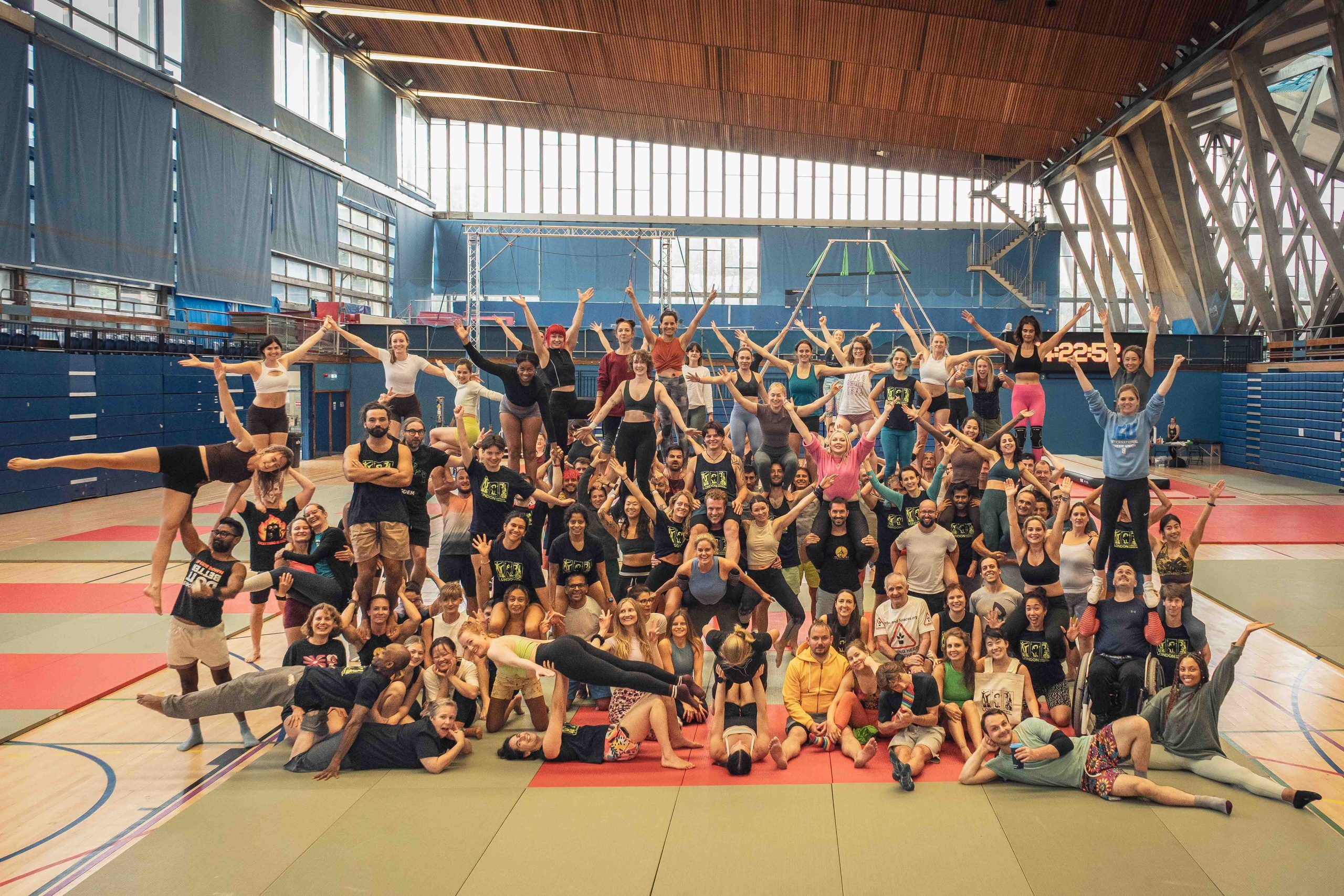 Acrobatic group shot for London Acro Convention 2025